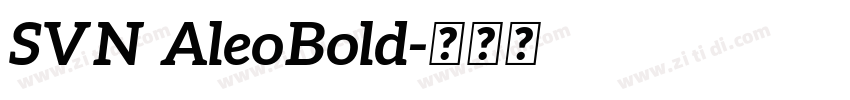 SVN AleoBold字体转换